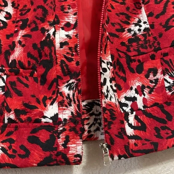 TONI MORGAN ANIMAL PRINT BLAZER - Picture 4 of 10